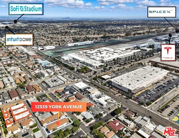 an aerial view of a city