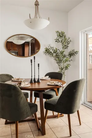 a close view of dining table
