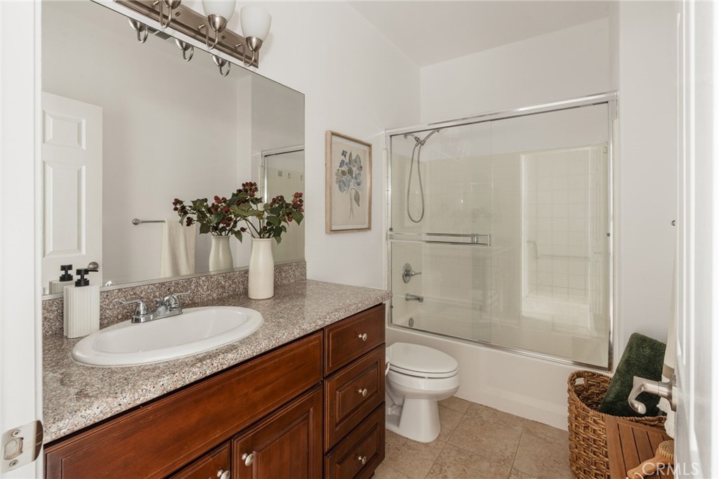 4612 Peck Road, Unit D El Monte, CA 91732 - Photo 30 of 57 a bathroom with a granite countertop sink toilet and shower