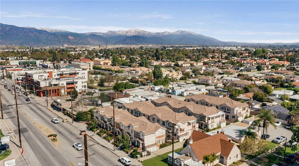 4612 Peck Road, Unit D El Monte, CA 91732 - Photo 48 of 57 an aerial view of residential building and trees around