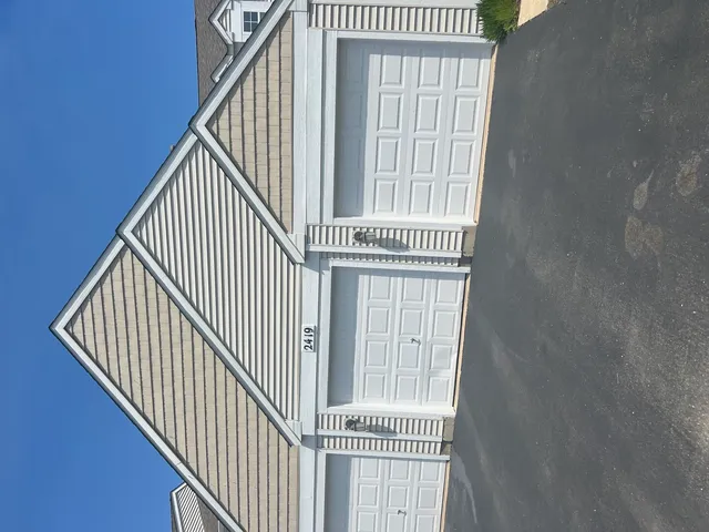a view of wooden staircase