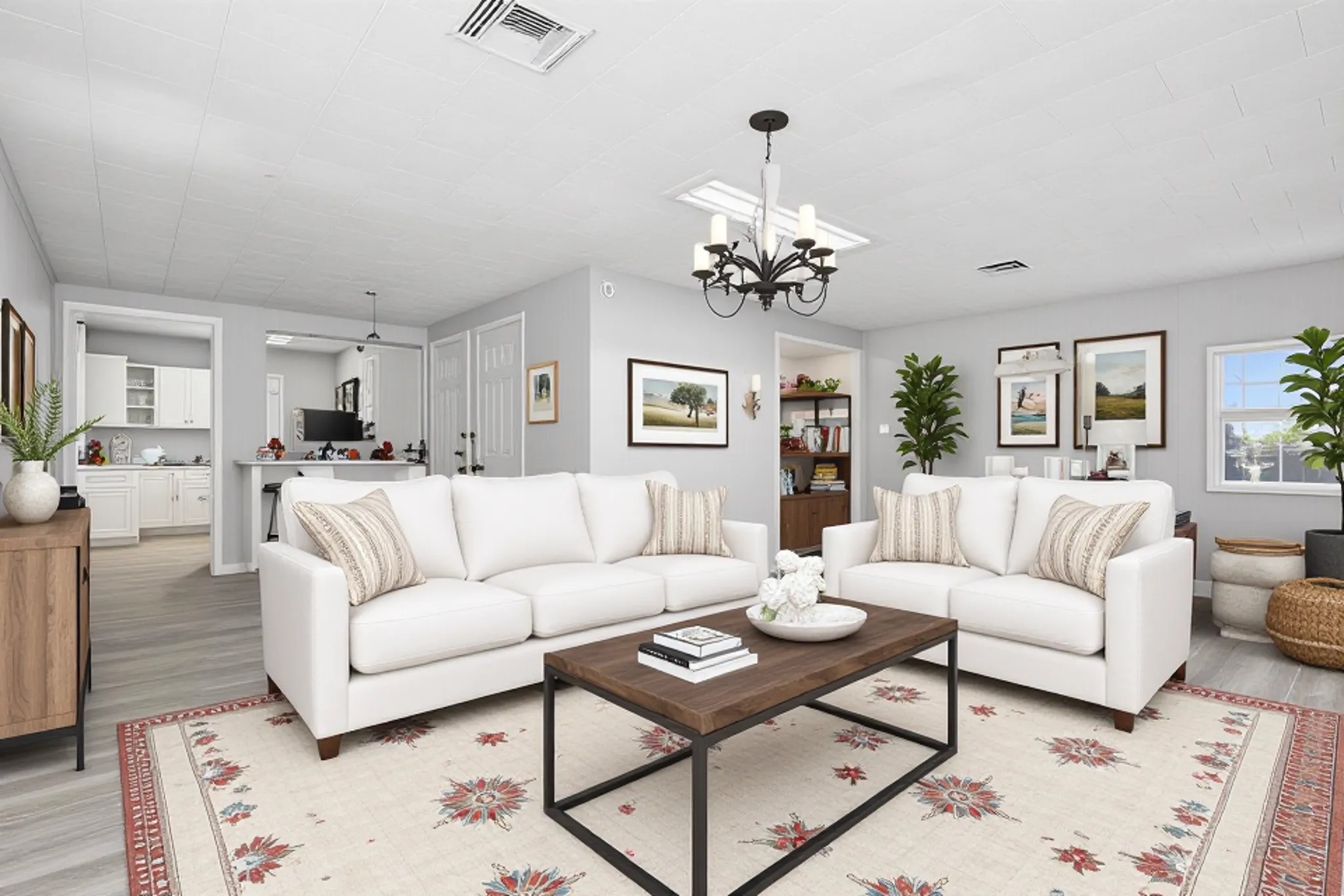 207 Farrer Street Angleton, TX 77515 - Photo 10 of 24 a living room with furniture kitchen view and a dining table
