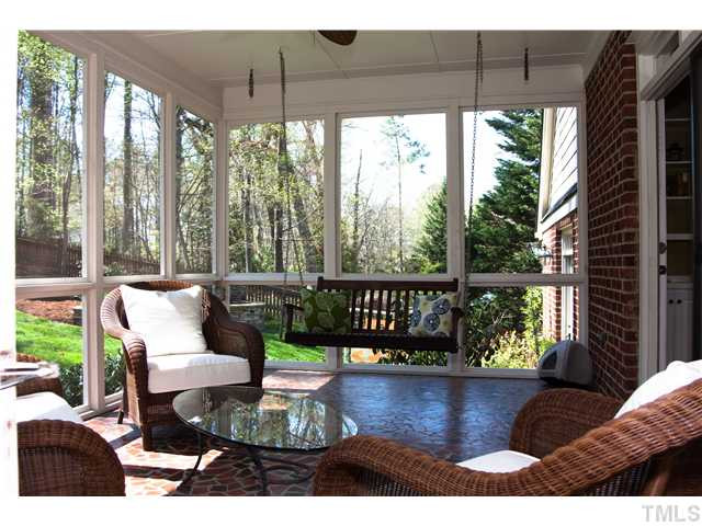 3928 Westchester Road Durham, NC 27707 - Photo 17 of 21 Broken terracotta style ceramic with ample room for the porch swing & furniture. Screened Porch