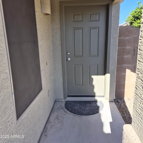 a view of a door in the house