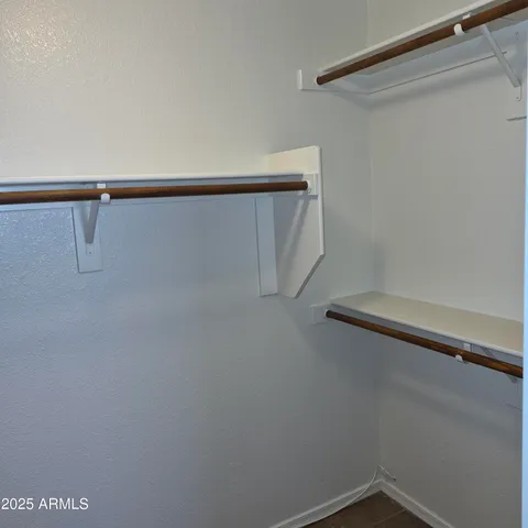 a close up view of racks on the wall