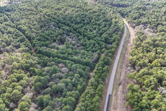 an outdoor view of house with trees
