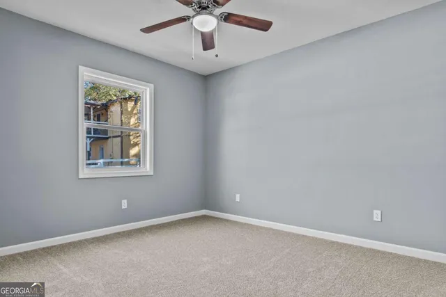 an empty room with window