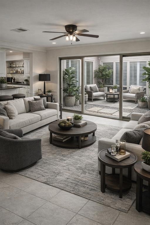 4020 Morman Lane Addison, TX 75001 - Photo 5 of 31 a living room with furniture and a large window