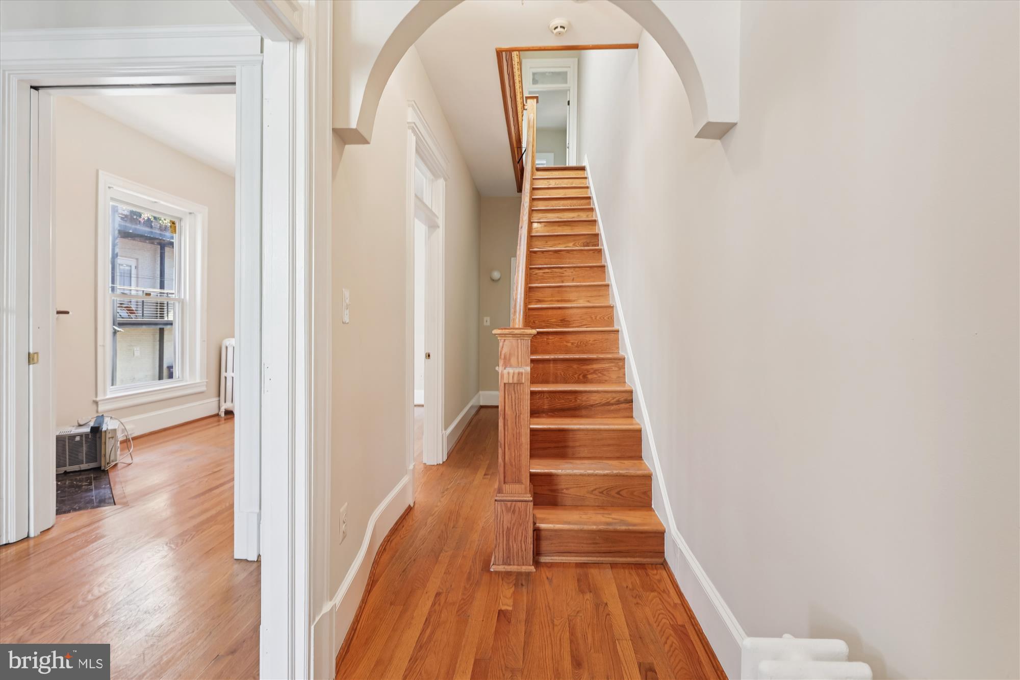 14 Seaton Place Northwest Washington, DC 20001 - Photo 3 of 46 a view of a hallway with wooden floor and entryway