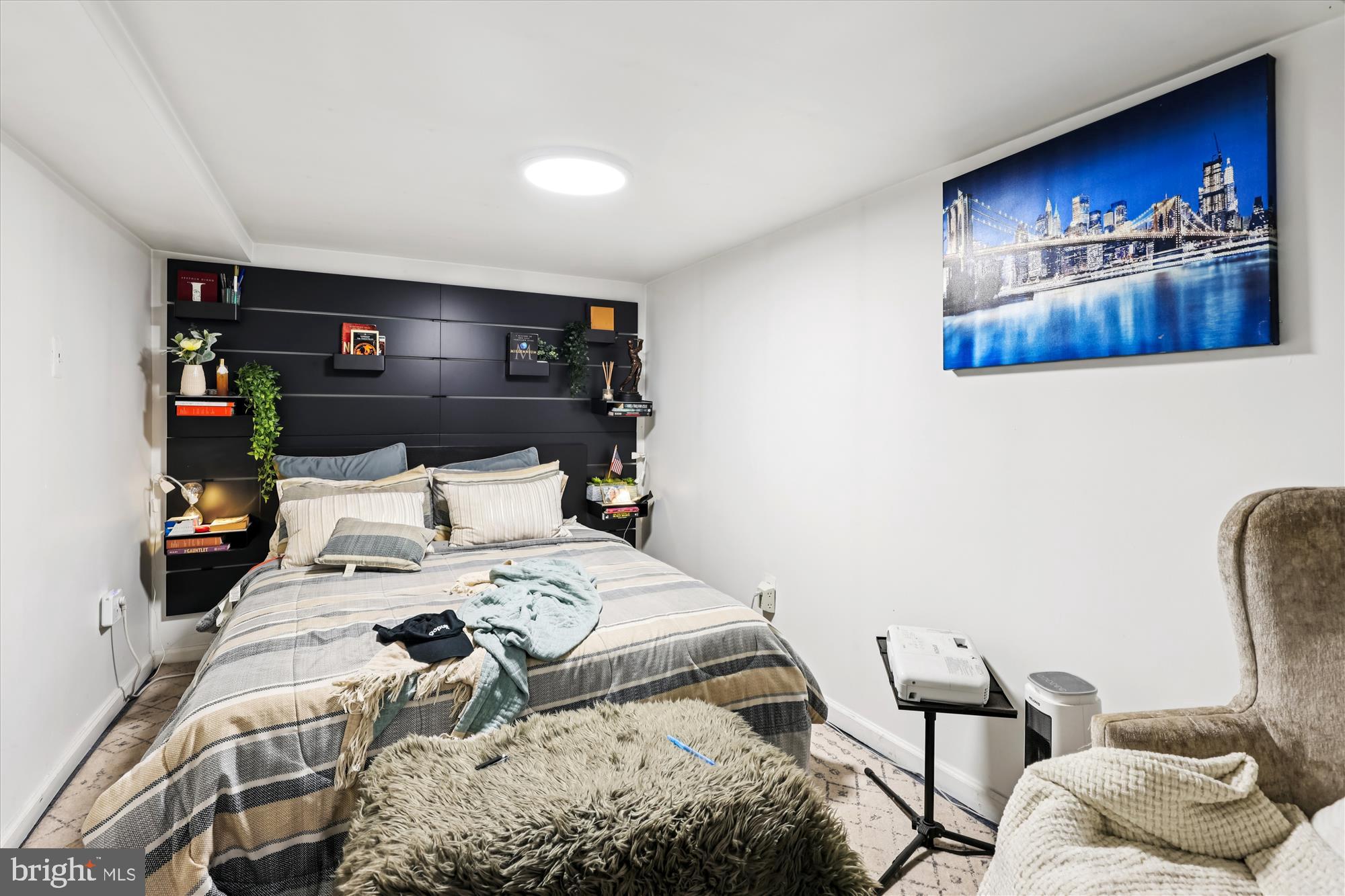 14 Seaton Place Northwest Washington, DC 20001 - Photo 32 of 46 a bedroom with a bed and a view of kitchen