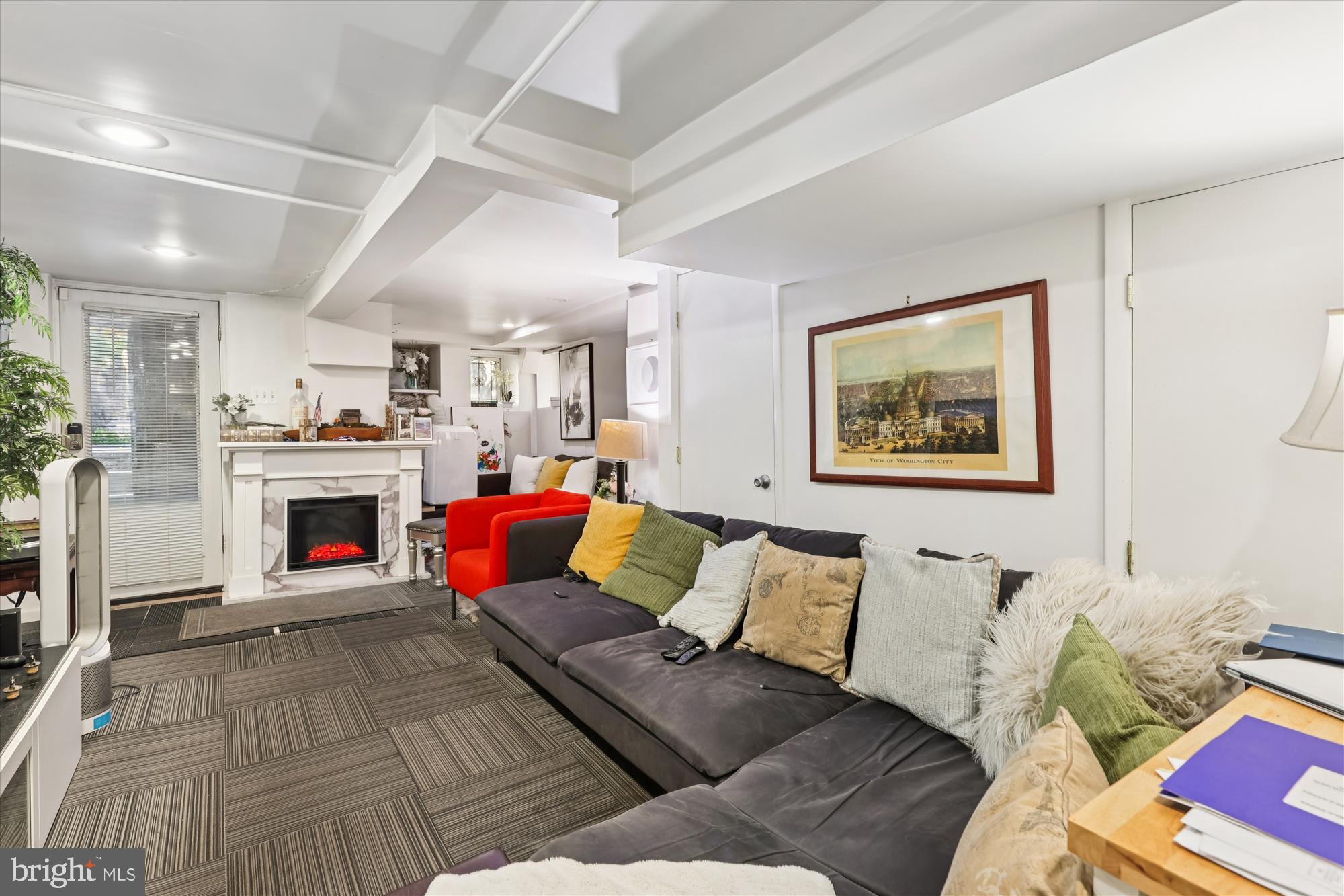 14 Seaton Place Northwest Washington, DC 20001 - Photo 36 of 46 a living room with furniture and a fireplace