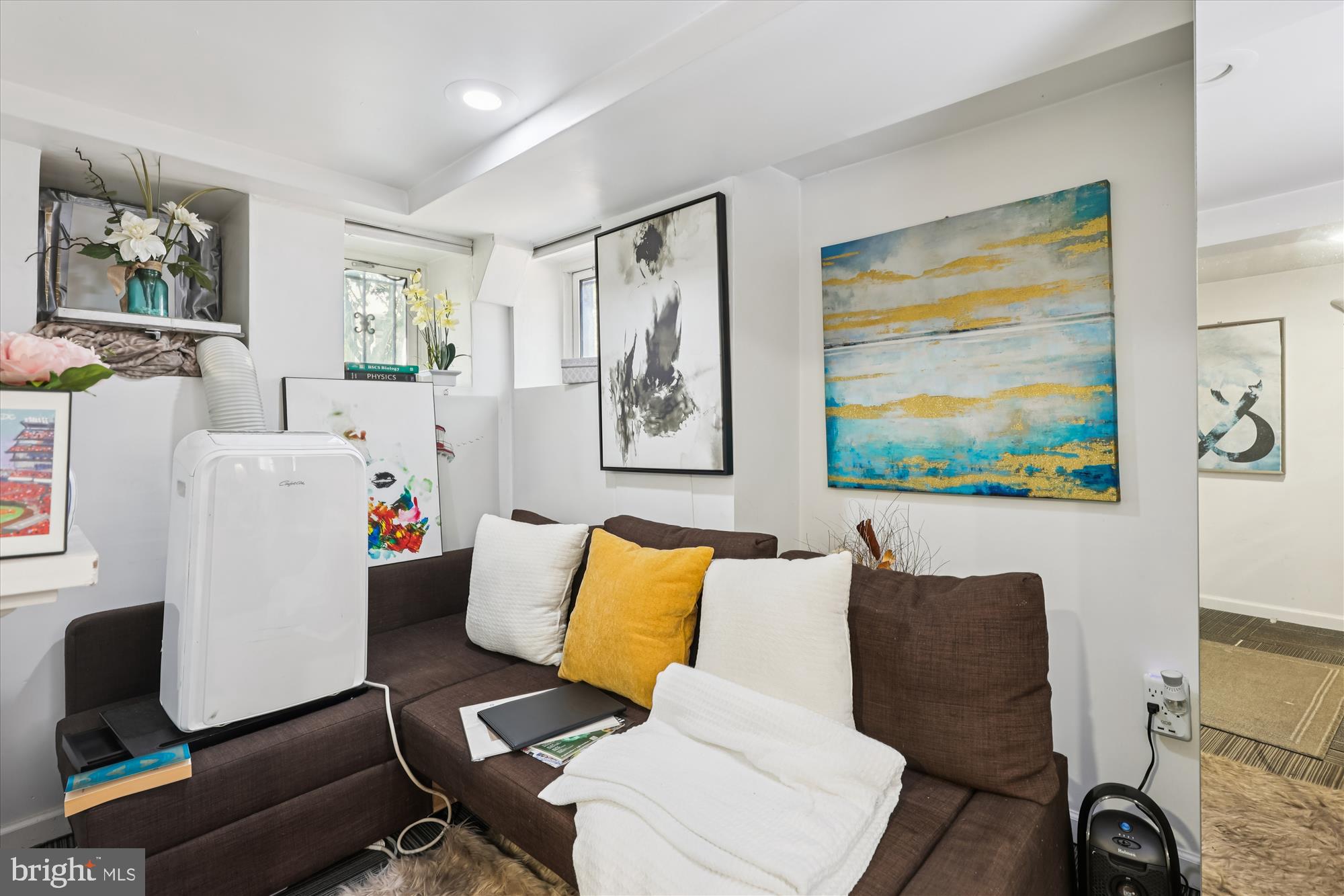 14 Seaton Place Northwest Washington, DC 20001 - Photo 37 of 46 a living room with furniture and a flat screen tv