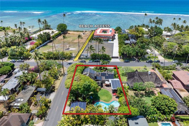 an aerial view of multiple house