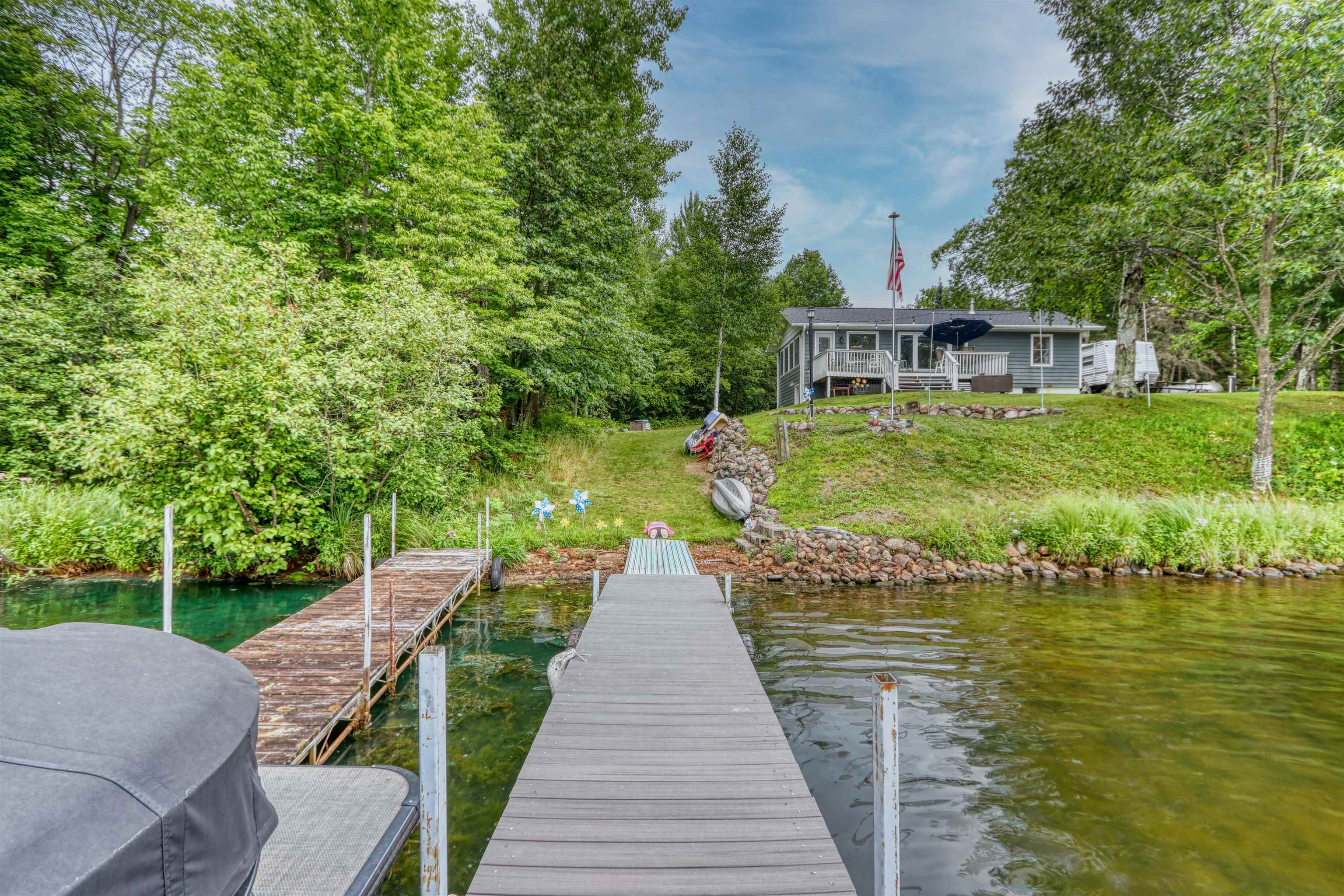 7144 Malm Road Winter, WI 54896 - Photo 44 of 58 Dock with a water view and a yard