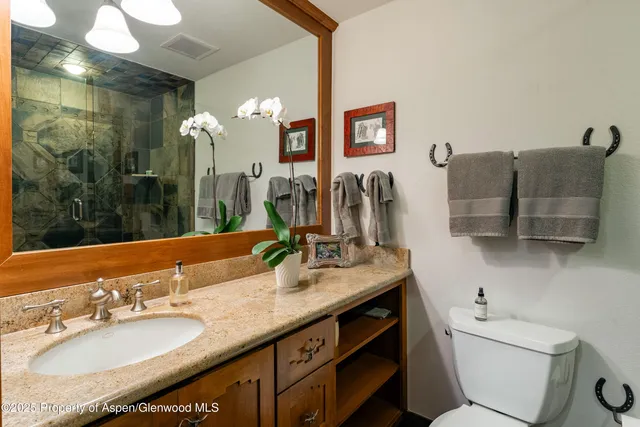 an outdoor space with seating area