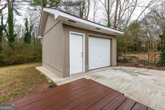 a backyard of a house