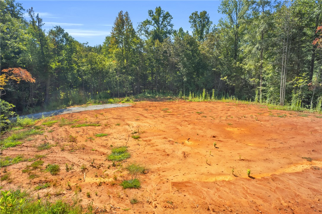 167 Cherokee Trail Easley, SC 29640 - Photo 5 of 18 A spacious, cleared lot offers a prime building site surrounded by a verdant tree line.