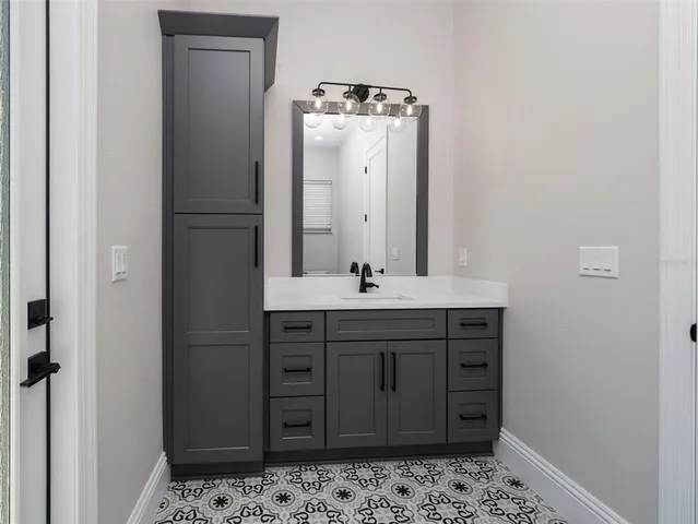 a view of swimming pool with an outdoor space and seating area