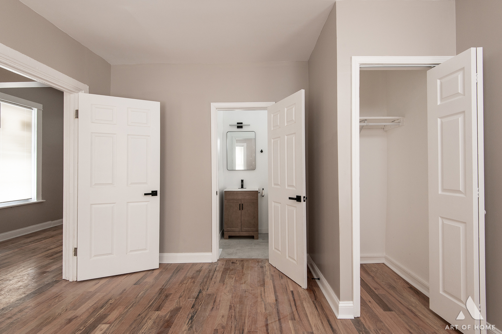 6511 South Justine Street Chicago, IL 60636 - Photo 12 of 28 a view of a hallway with wooden floor and closet area