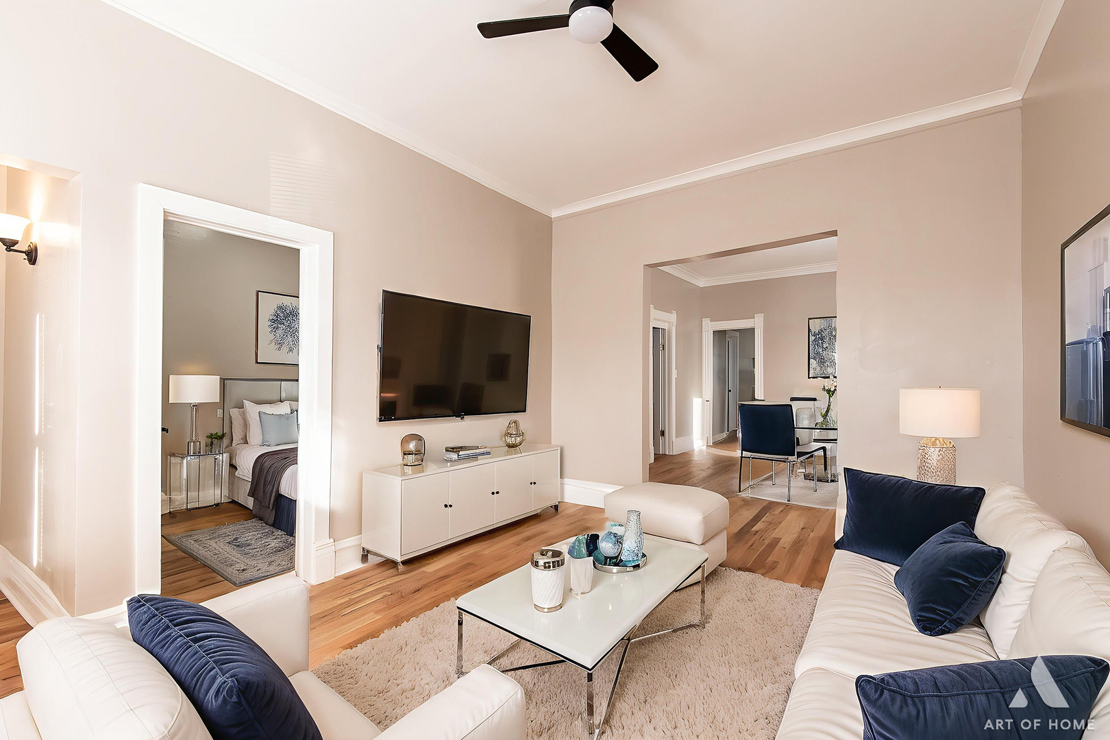 6511 South Justine Street Chicago, IL 60636 - Photo 2 of 28 a living room with furniture and a flat screen tv