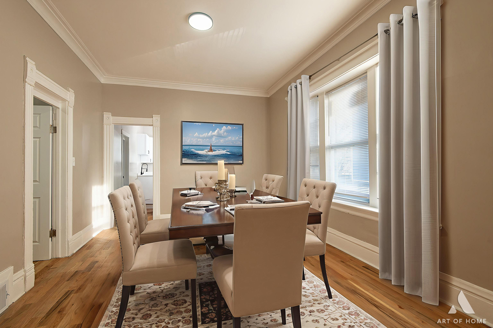 6511 South Justine Street Chicago, IL 60636 - Photo 4 of 28 a view of a dining room with furniture window and wooden floor