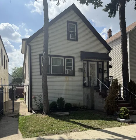 a front view of a house