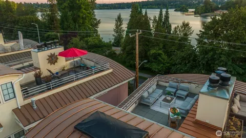 an aerial view of multiple houses