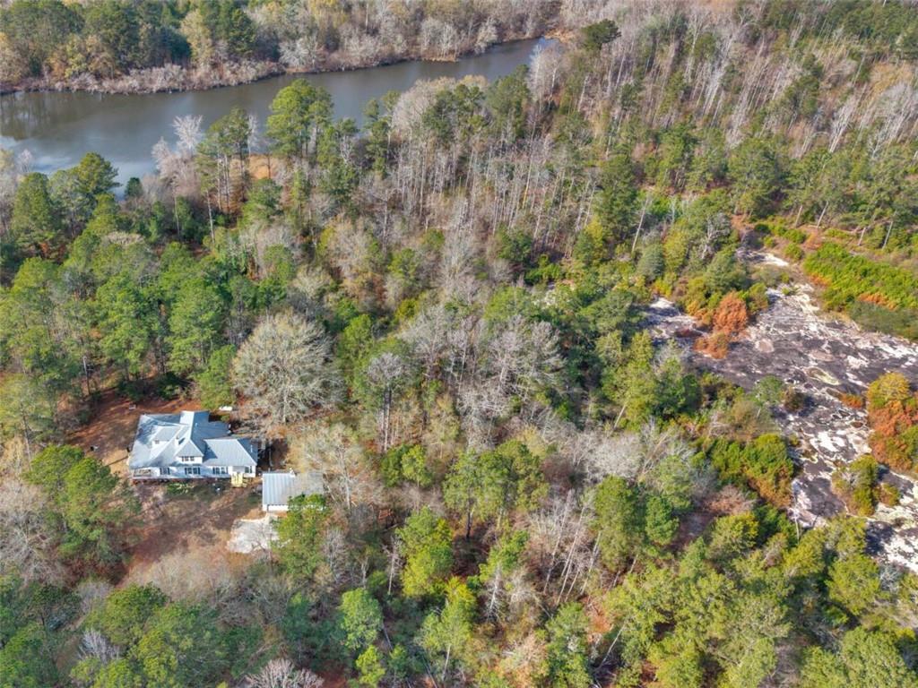 481 Turner Road Concord, GA 30206 - Photo 42 of 44 a view of a lake with a yard and large trees