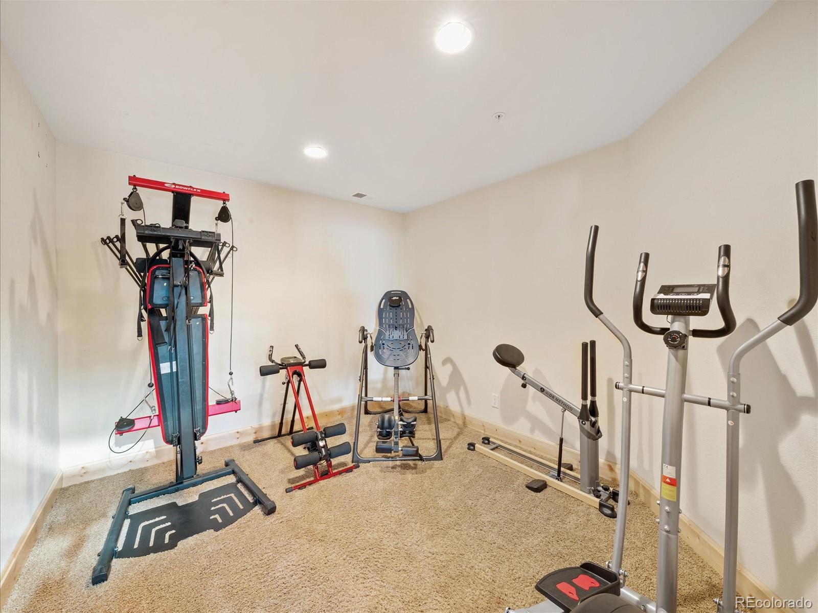 479 Dakota Ridge Road Idaho Springs, CO 80452 - Photo 32 of 50 a view of a room with gym equipment