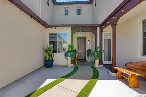 a house view with a outdoor space