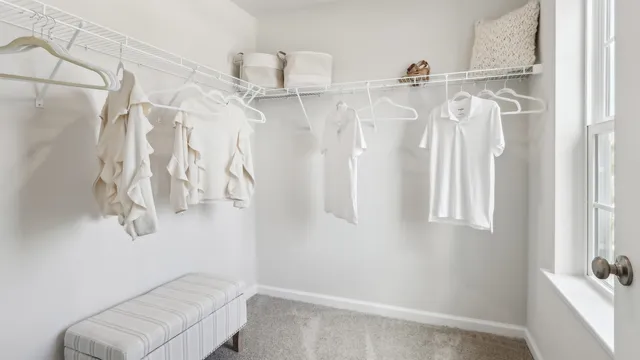a bathroom with a shower curtain and a window