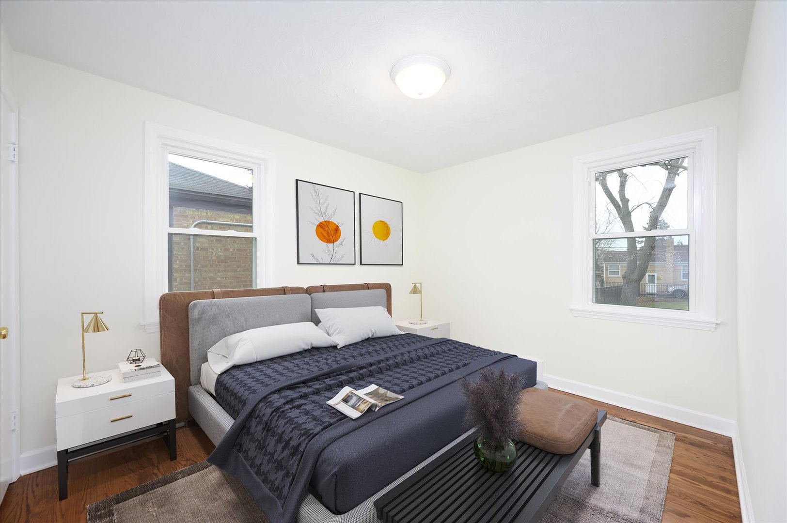 1507 North Taft Avenue Berkeley, IL 60163 - Photo 15 of 28 a bedroom with a bed and wooden floor