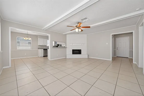 a view of a livingroom with a fireplace