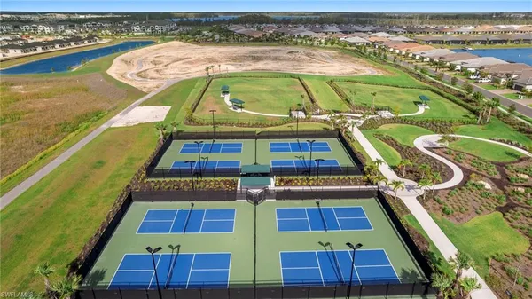 an aerial view of a football ground