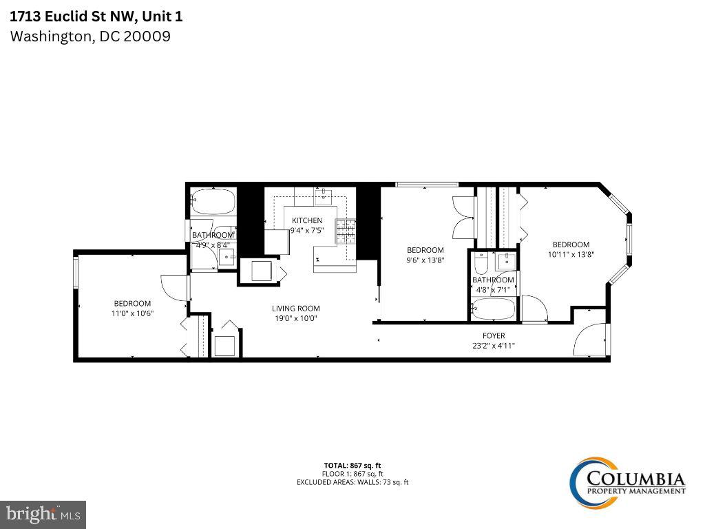 1713 Euclid Street Northwest, Unit 1 Washington, DC 20009 - Photo 27 of 27 a picture of a bench in room