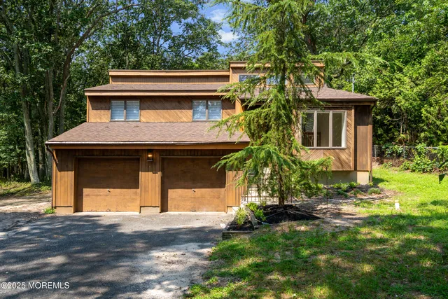 a house that has a tree in front of the house
