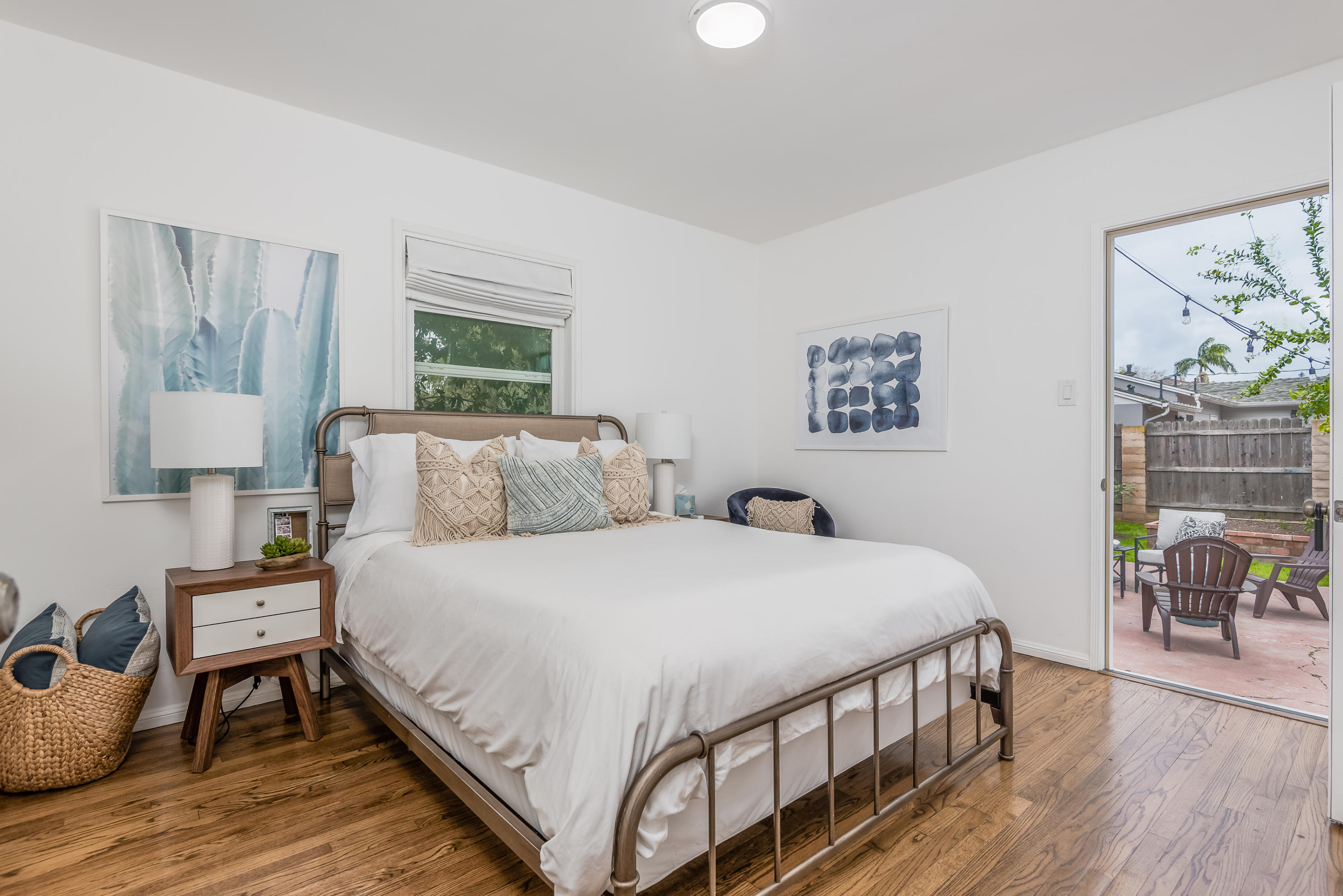 Main bedroom with backyard access