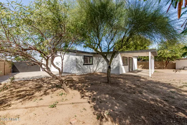 a backyard of a house