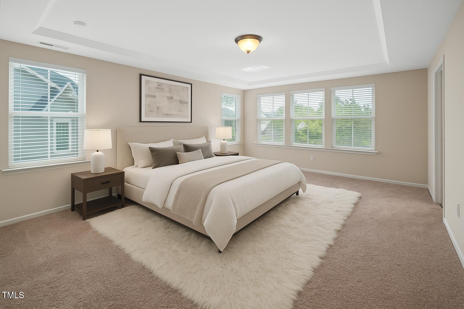 1103 Laurel Twist Road Cary, NC 27513 - Photo 17 of 38 a bedroom with a bed and a large window