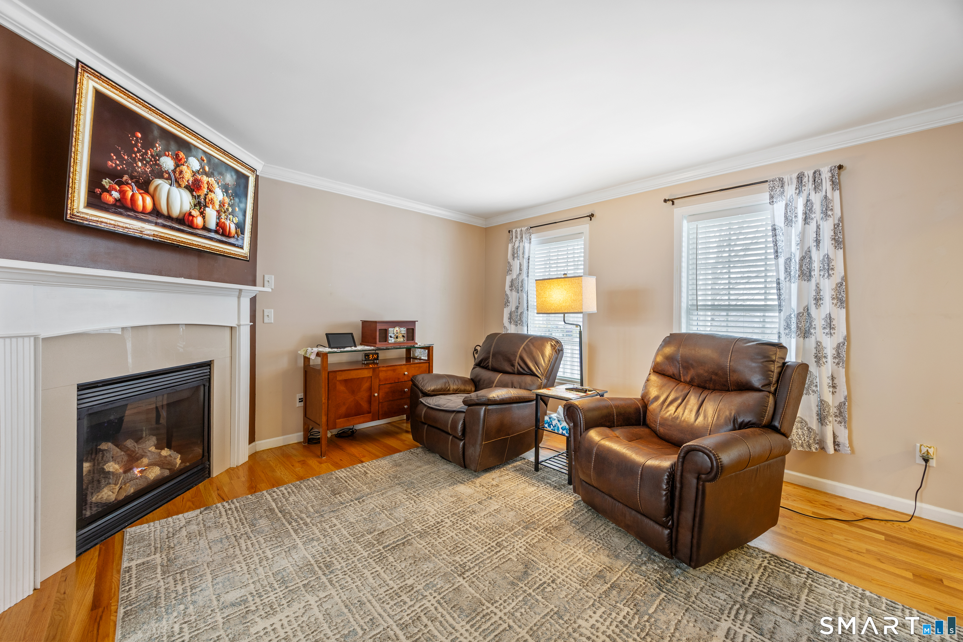 3 Ellen Lane Thomaston, CT 06787 - Photo 12 of 40 a living room with furniture and a fireplace