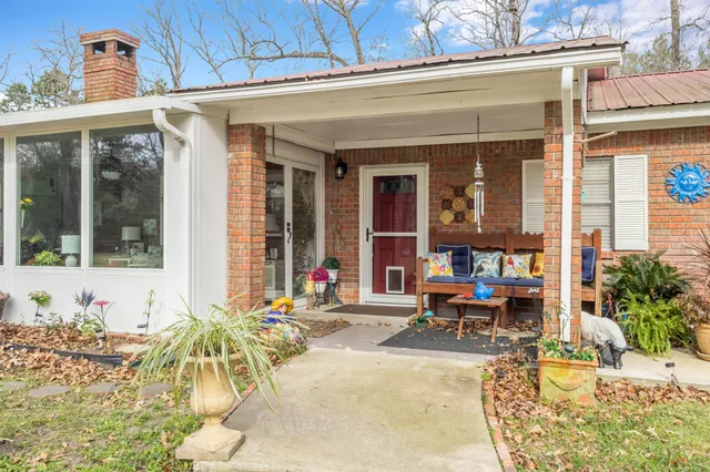 a backyard of a house