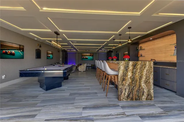 a living room filled with furniture