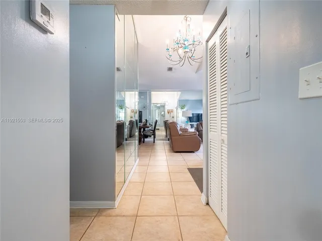 a dining room with furniture