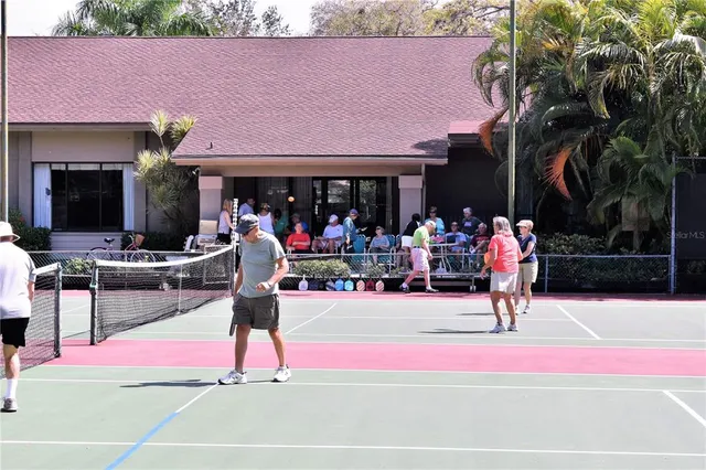 a view of outdoor space with seating area