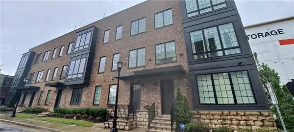 a front view of a building