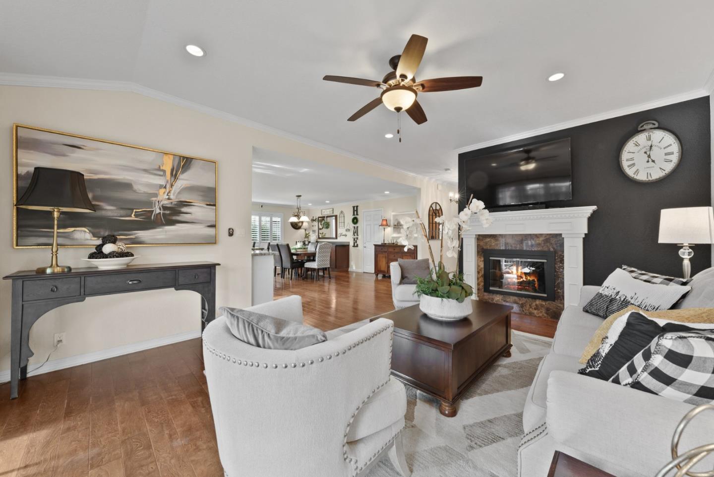 1664 Corte De Pons San Jose, CA 95124 - Photo 4 of 39 a living room with furniture a fireplace and a large window