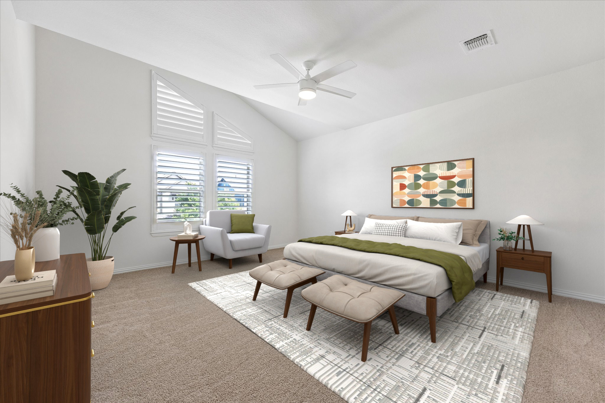 8816 Cattle Baron Path Austin, TX 78747 - Photo 13 of 32 a bedroom with furniture and a large window
