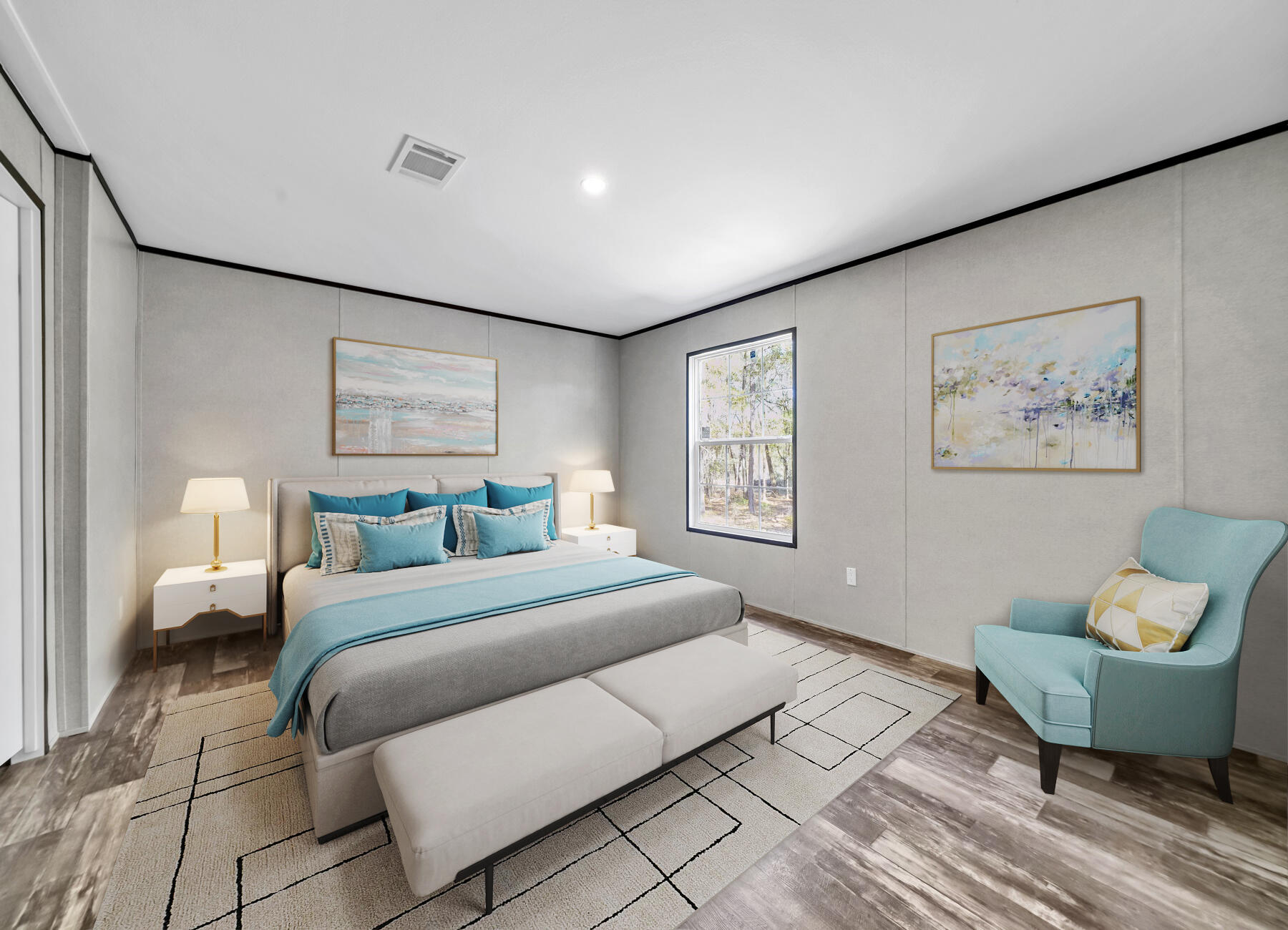 173 Gregory Dean Lane DeFuniak Springs, FL 32433 - Photo 3 of 24 a bedroom with a bed and a couch