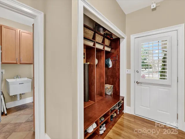 a room with storage and utility