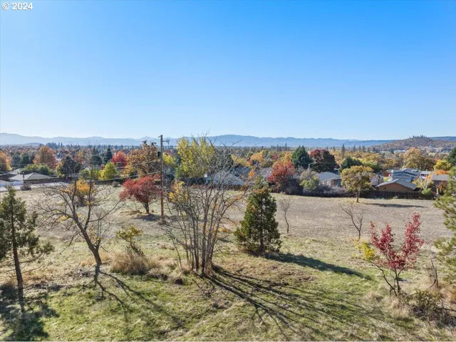 a view of a lake with a city